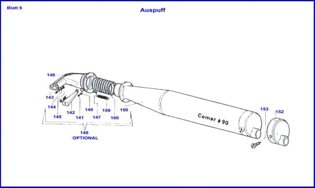 148 - Kit langer Auspuff